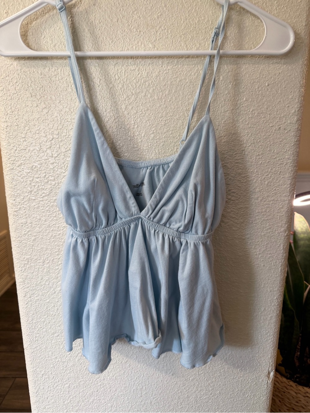 Wild Fable Light Blue Women's Spaghetti Strap Babydoll Top